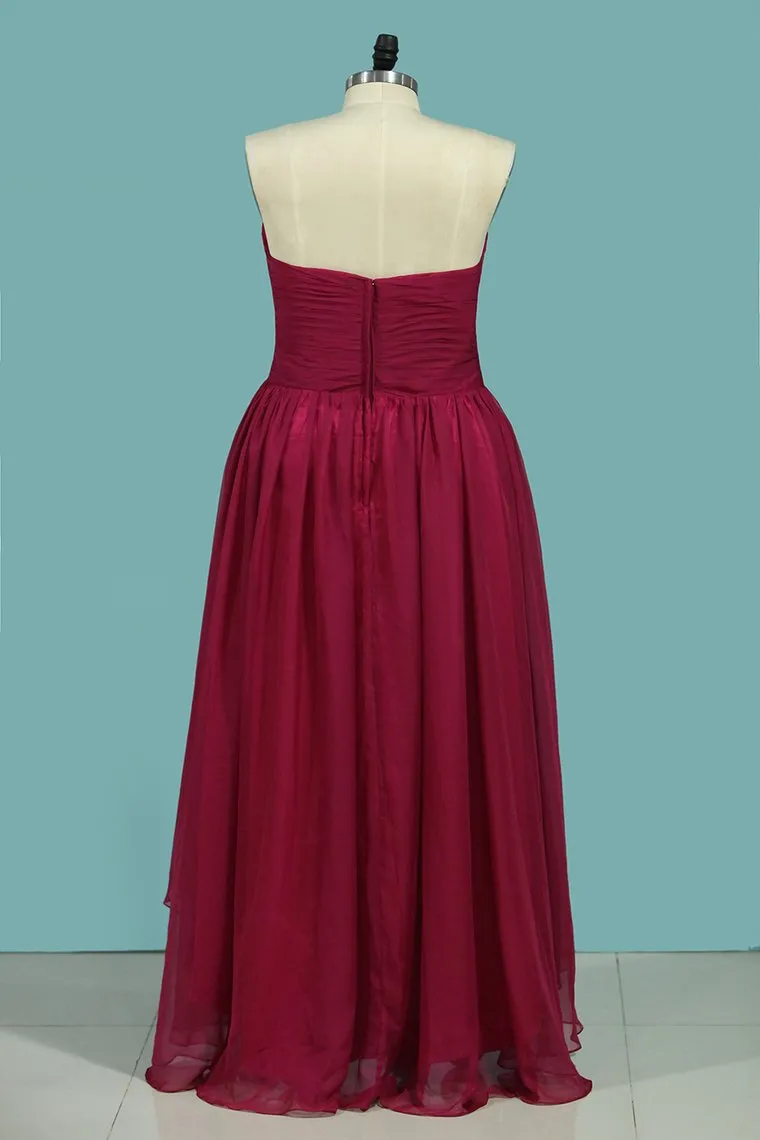 Asymmetrical Bridesmaid Dresses Sweetheart Ruched Bodice A Line