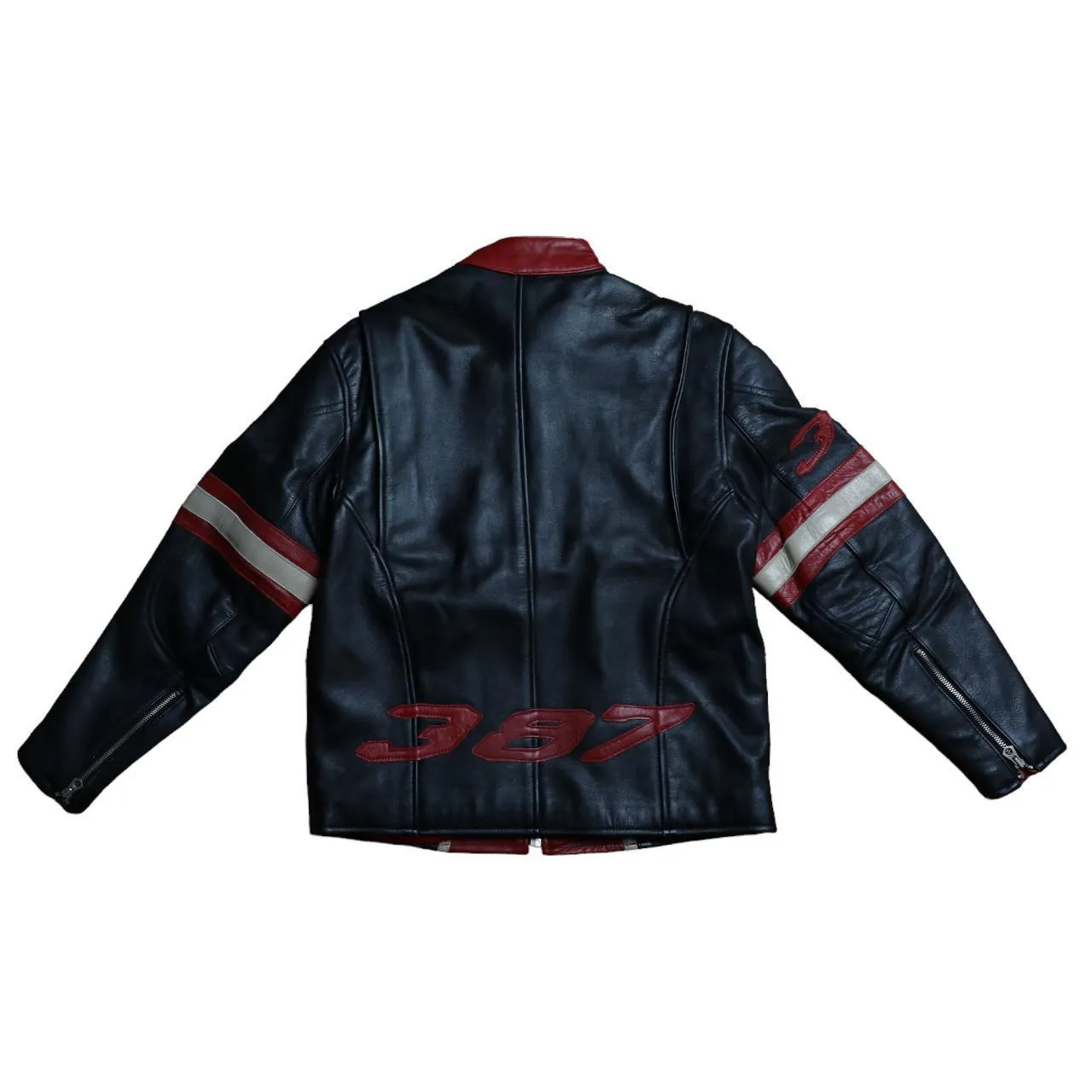 Avirex Red Leather Racer Jacket