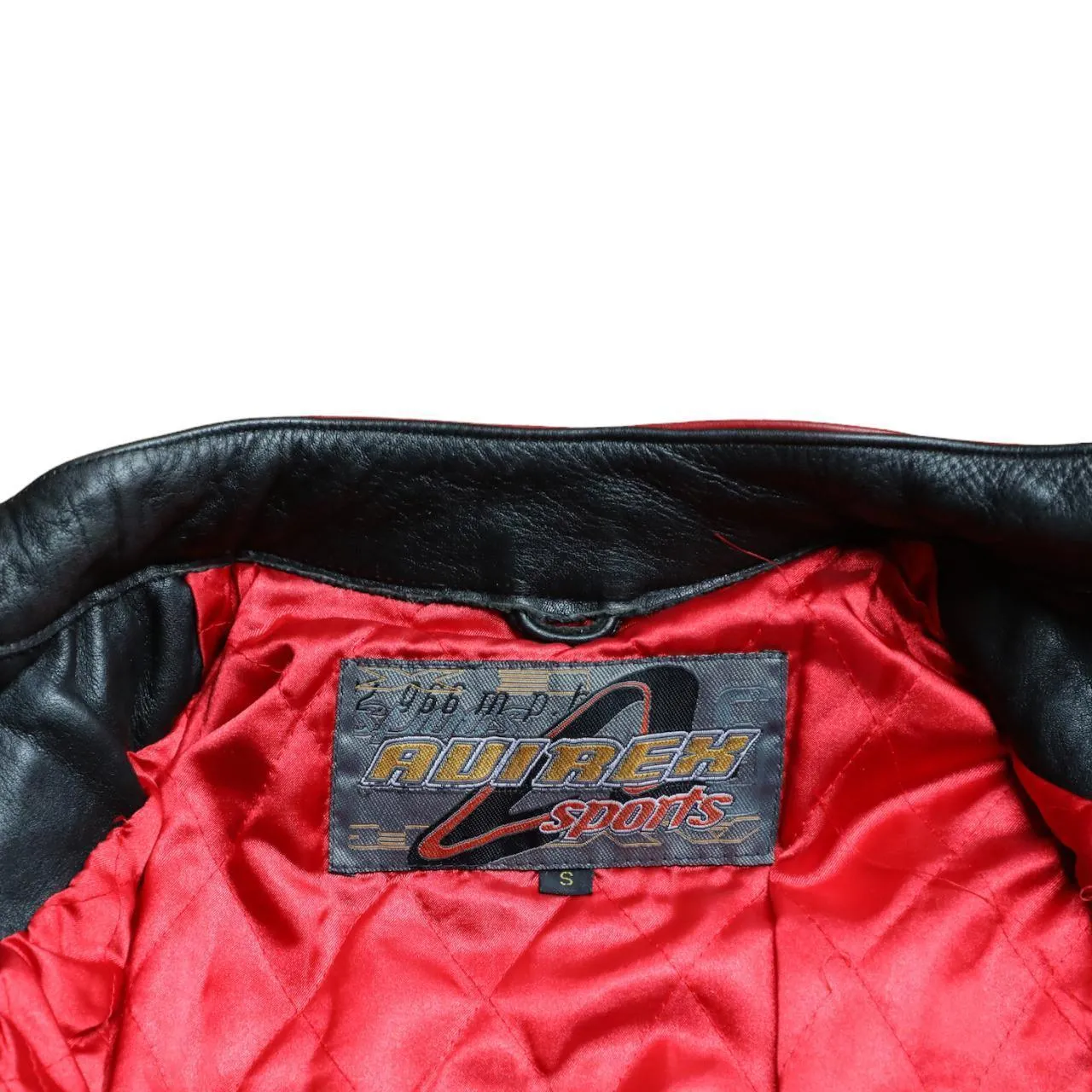 Avirex Red Leather Racer Jacket