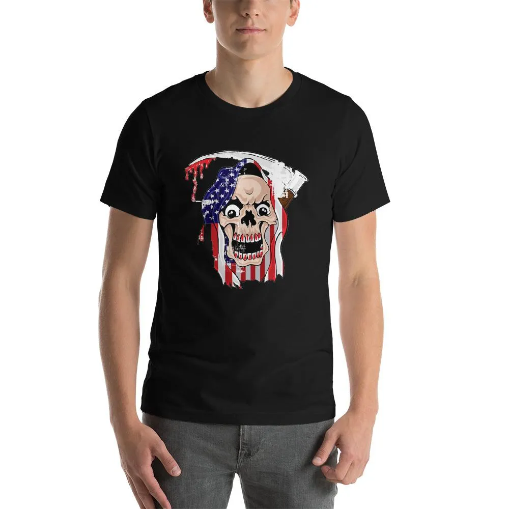 Bloody Skull Men Round Neck T-Shirts