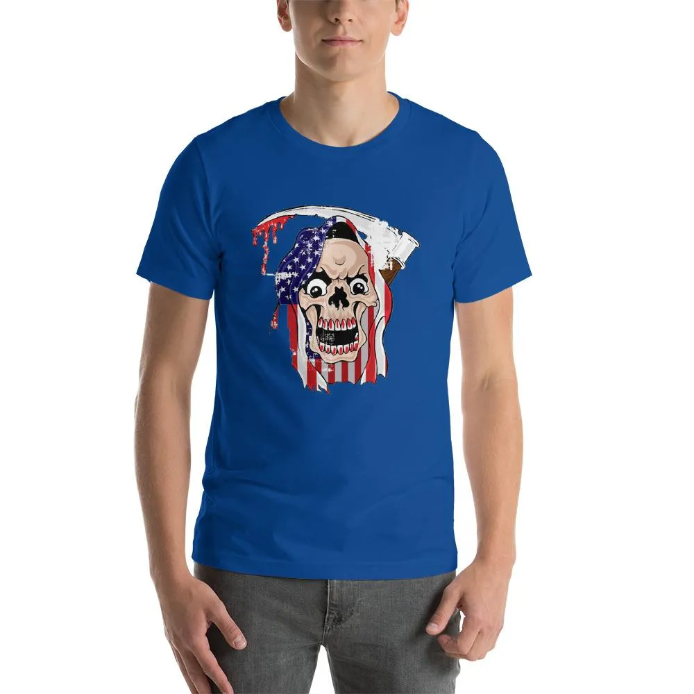 Bloody Skull Men Round Neck T-Shirts