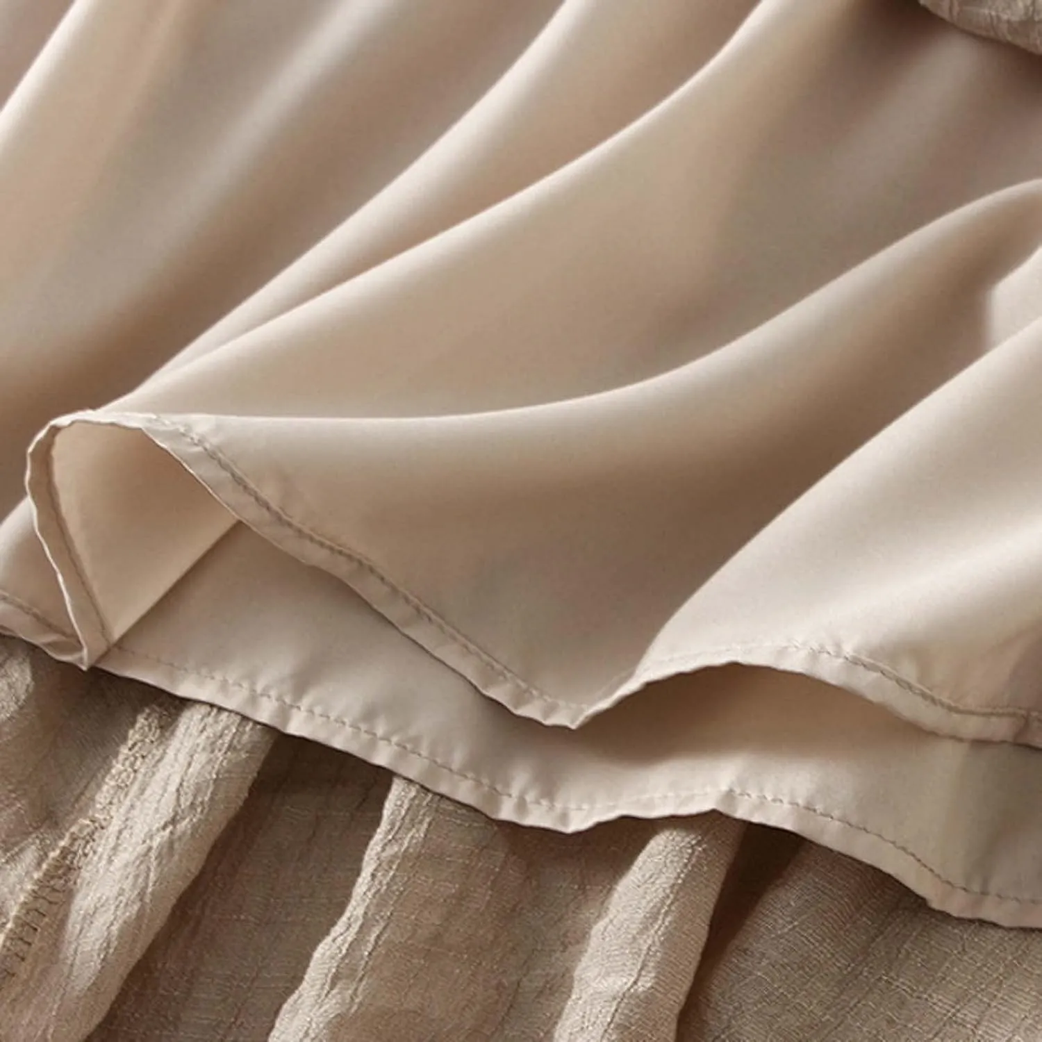 BTDECLAR Cotton Linen Skirts for Women Summer Elastic High Waist Tie Y2K Skirt Lightweight Casual Pleated A Line Midi Skirts
