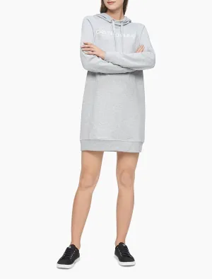 Calvin Klein French Terry Hooded Sweatshirt Dress - Women