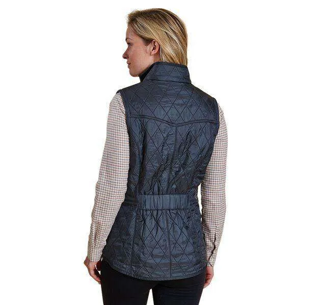 Cavalry Quilted Gilet in Navy and Red by Barbour