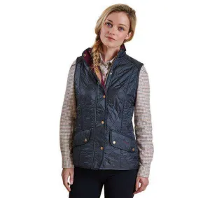 Cavalry Quilted Gilet in Navy and Red by Barbour