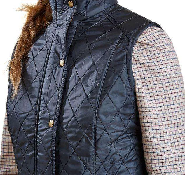 Cavalry Quilted Gilet in Navy and Red by Barbour