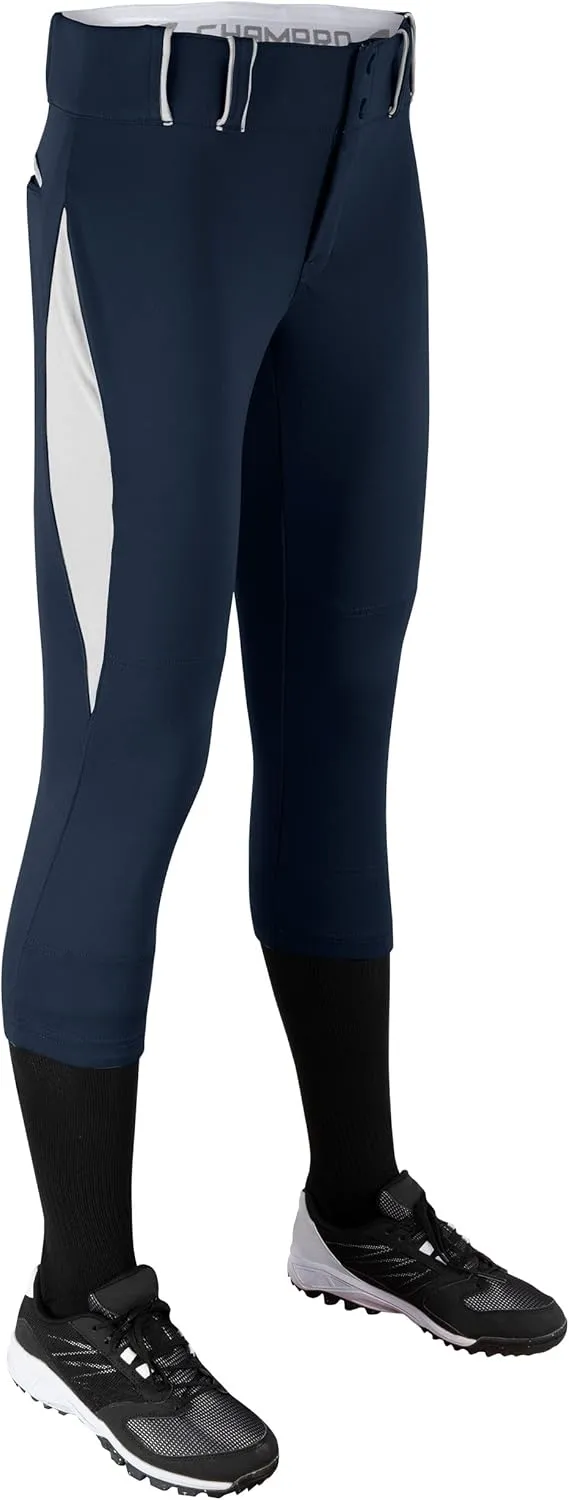 CHAMPRO Women's Surge Traditional Low-Rise Softball Pants