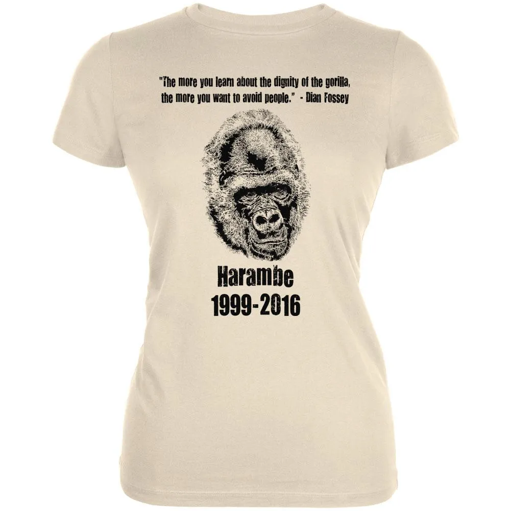 Harambe Dignity Avoid People Juniors Soft T Shirt