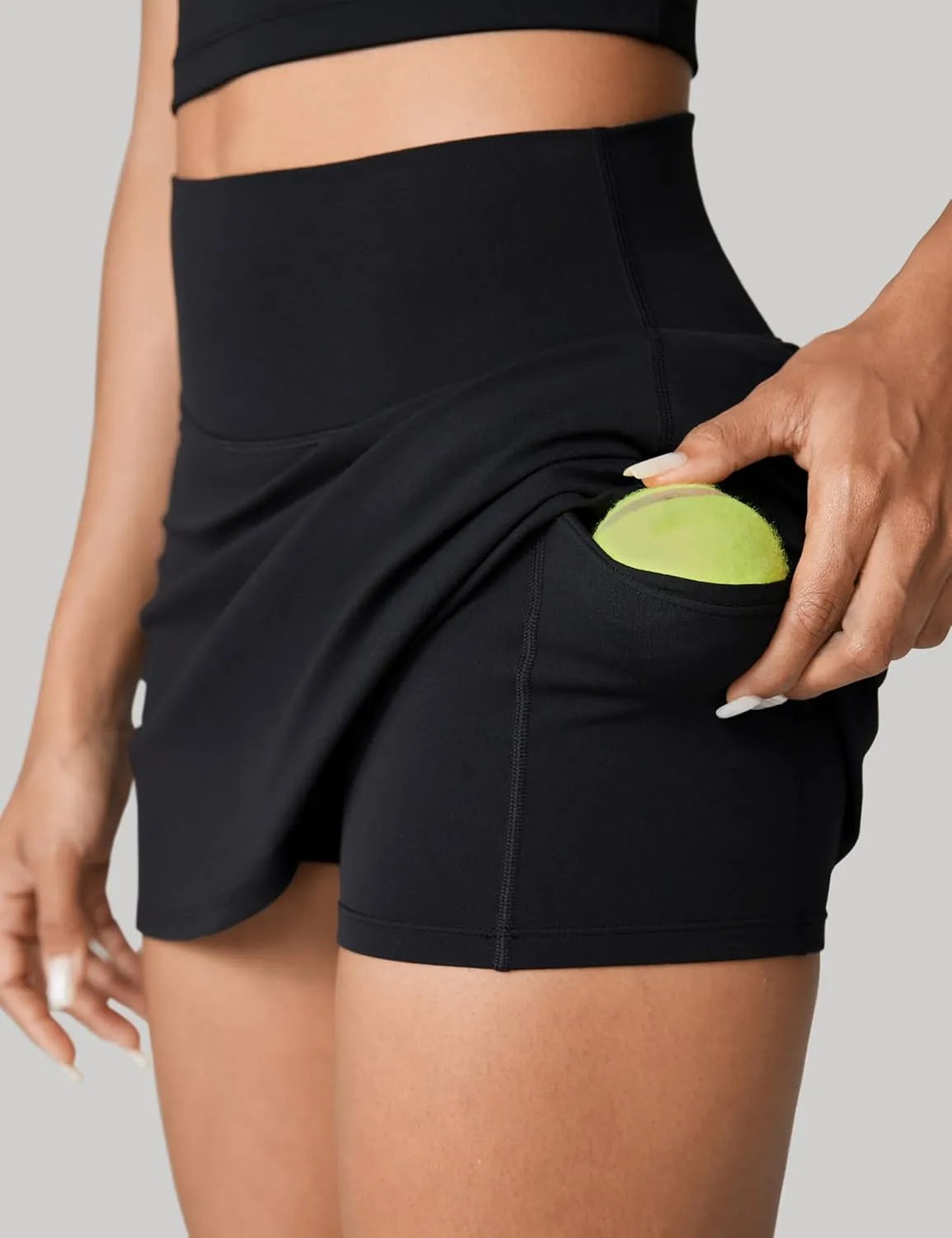 Hugcurve Tennis Skirts for Women with Inner Pockets High Waisted Athletic Skorts for Running Golf Workout Sports