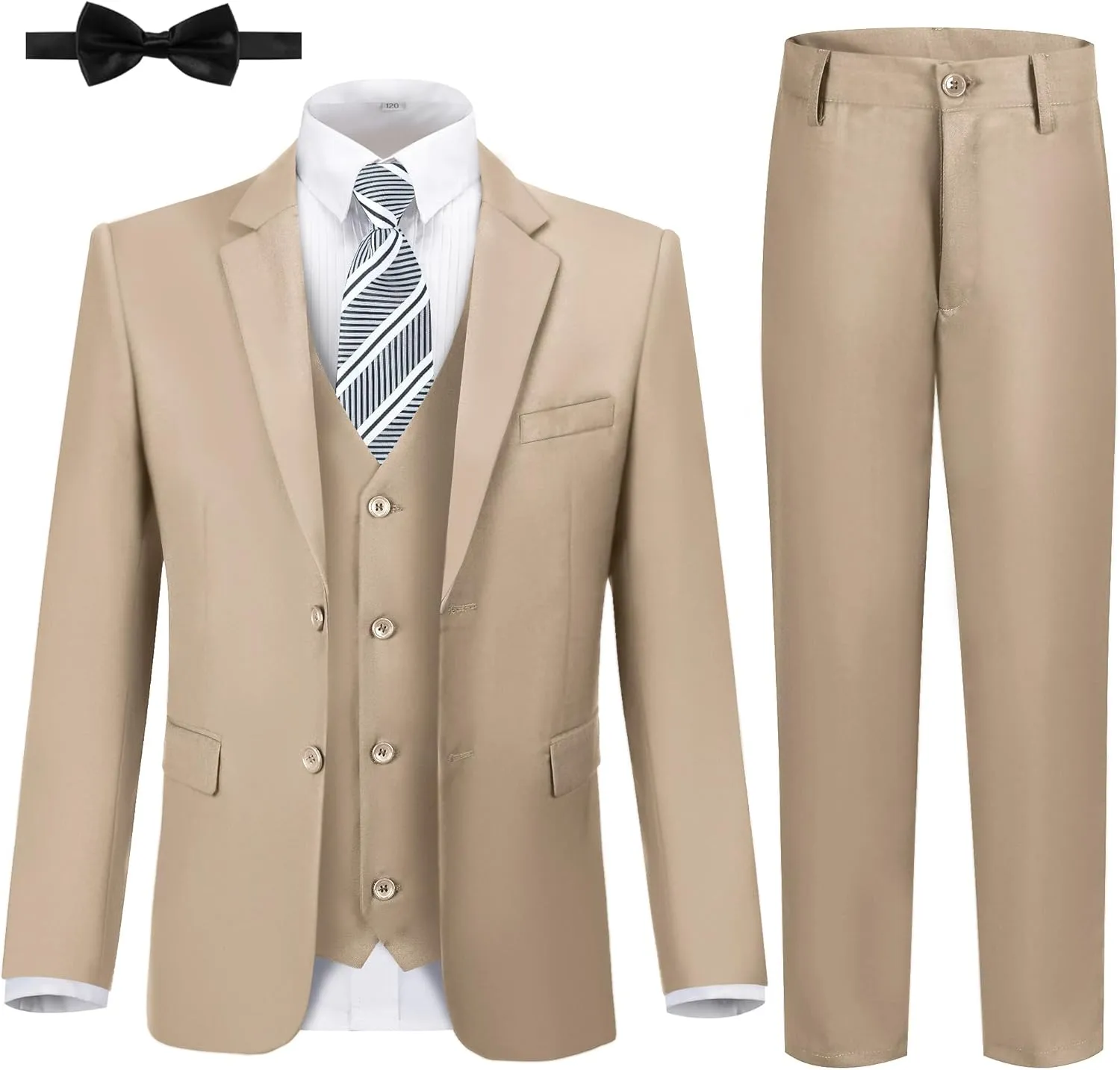 JPF Boy's Formal Suit Set Slim Fit Kids Tuxedo Suits for Wedding Teen Toddler Boy Dress Suit Outfit