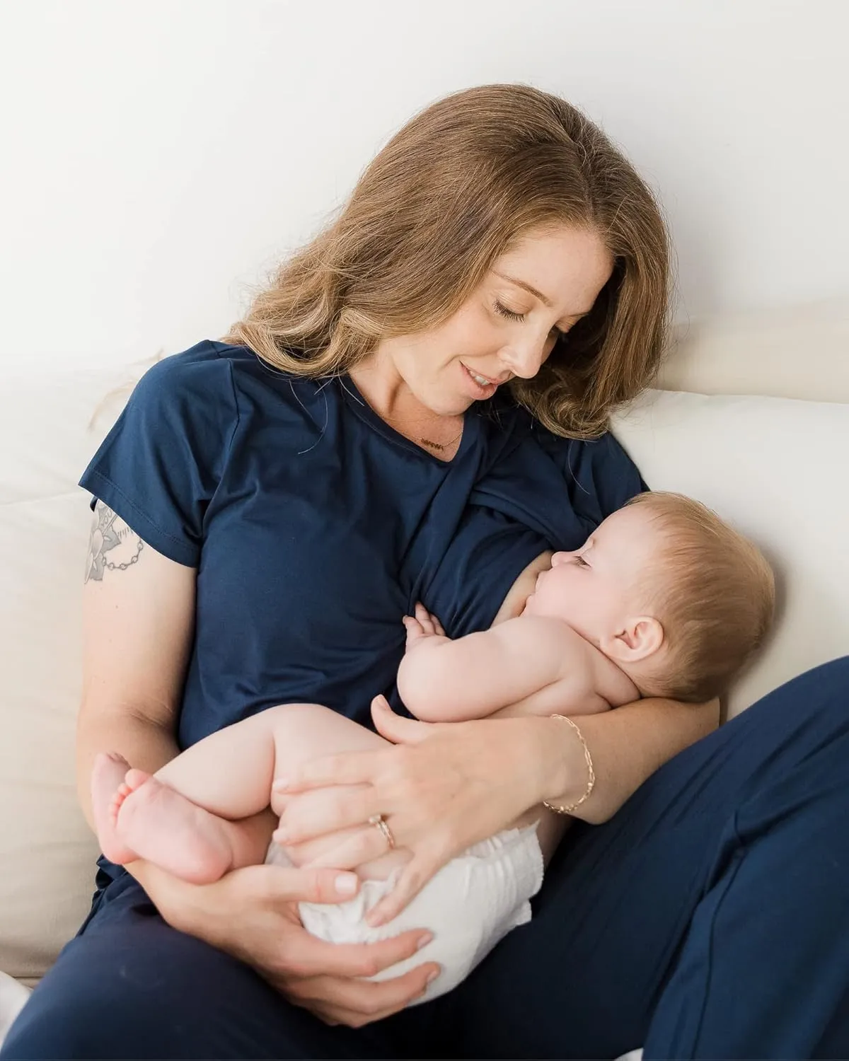 Kindred Bravely Tulip Hem Short Sleeve Maternity & Nursing Pajama Set, Amazon Exclusive