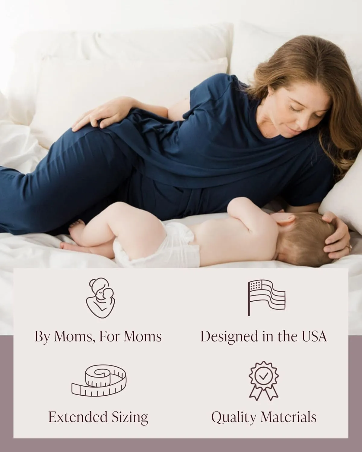 Kindred Bravely Tulip Hem Short Sleeve Maternity & Nursing Pajama Set, Amazon Exclusive