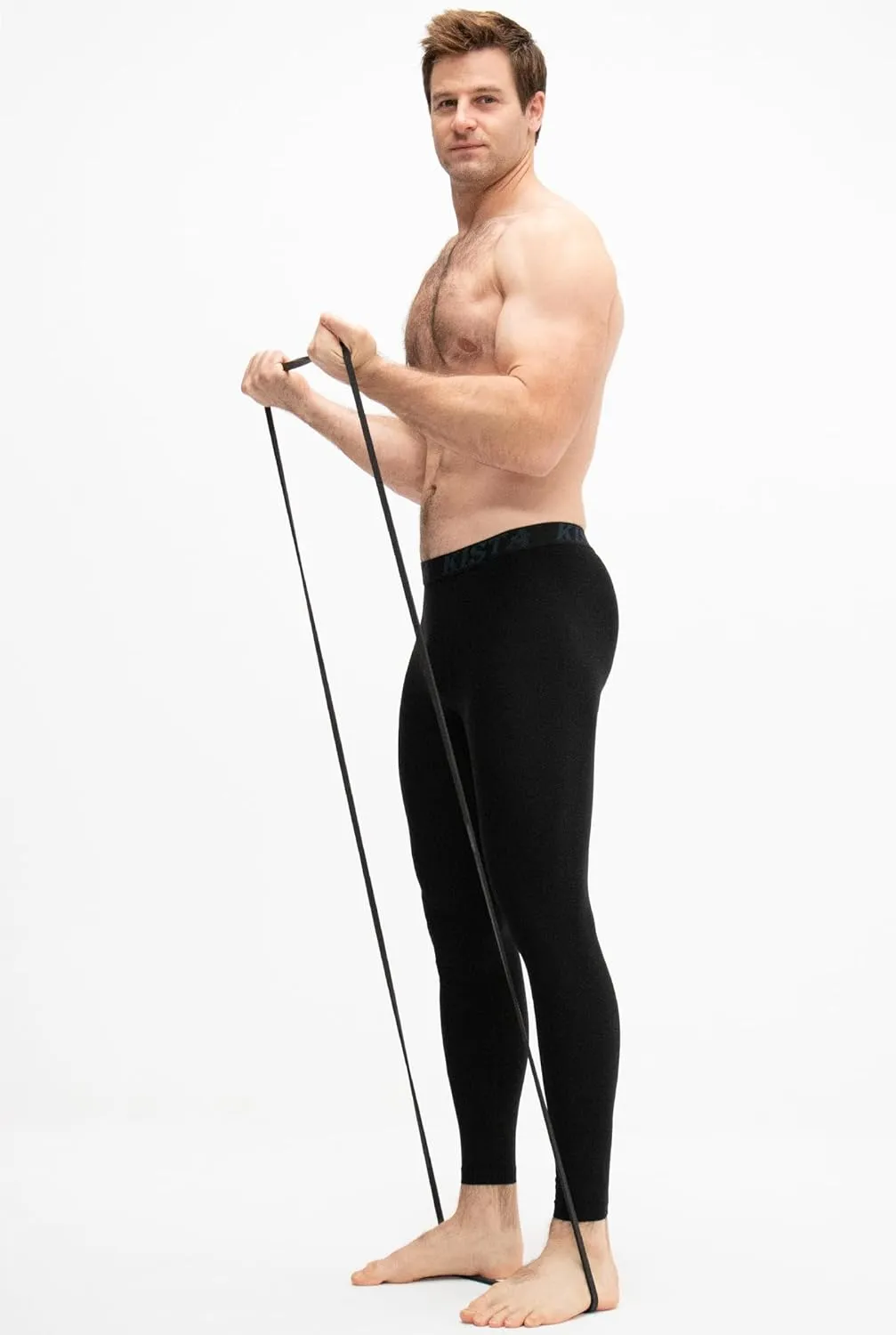 KISTA 2 Pack Men's Compression Pants Running Tights Workout Leggings, Cool Dry Technical Sports Baselayer