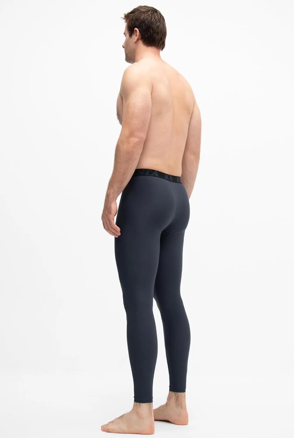 KISTA 2 Pack Men's Compression Pants Running Tights Workout Leggings, Cool Dry Technical Sports Baselayer