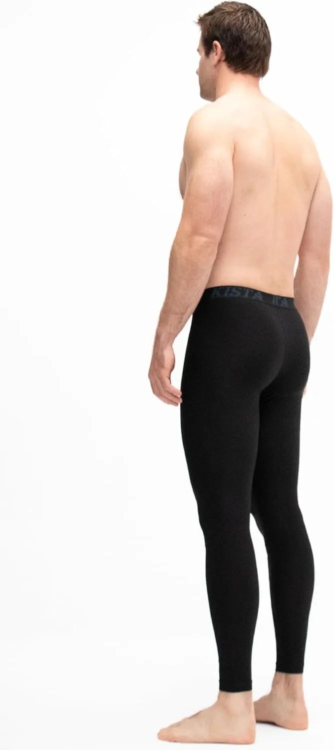 KISTA 2 Pack Men's Compression Pants Running Tights Workout Leggings, Cool Dry Technical Sports Baselayer