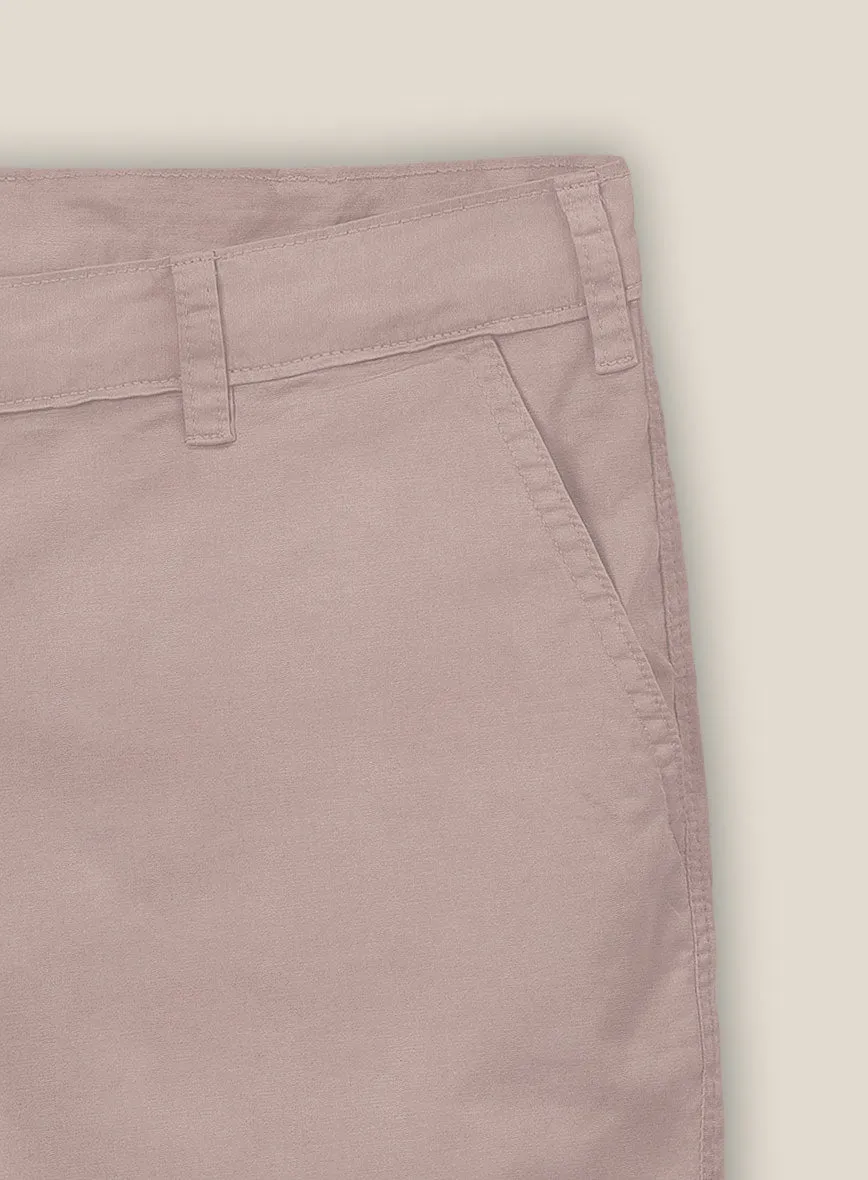 Light Mauve Stretch Chino Shorts