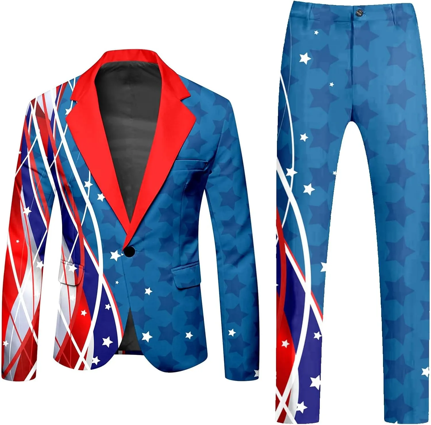 Men's Easter Bunny Suit 2 Piece Slim Fit Suit Set Birthday Wedding Party Tuxedo Suits Blazer Jacket Pants
