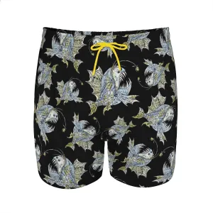Men's Stretchy Elastic Waist Trunks Anglerfish Pattern Swim Trunks Vacation Travel Outdoor Sports Fitness