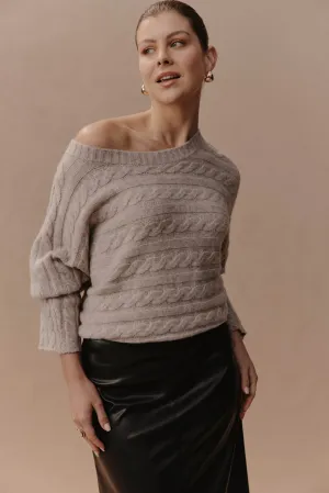 Merano Cable Knit - Flax