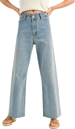 Miou Muse - Straight Wide Leg Denim Pants - MMP623