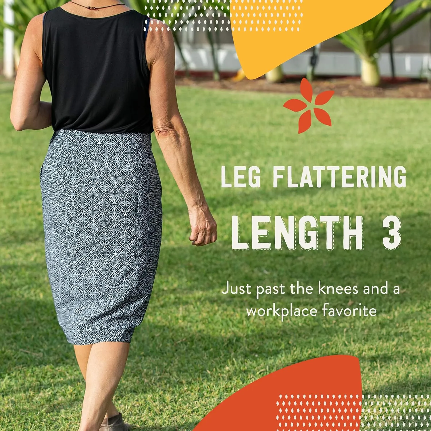 RipSkirt Hawaii Length 3 - Wrap Skirt for Women - Quick Dry Swim Cover-Up for Beach, Travel with Pocket