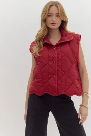 Scarlet Quilted Vest
