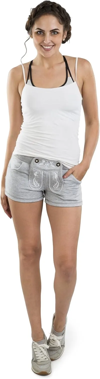 Schneberger Trachten Couture Lederhosen Women Sweatpants - Hotpants Fleece - Ladies Sweat Pants Bavaria short