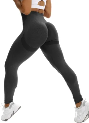 SEASUM Women High Waisted Seamless Leggings Smile Contour Workout Gym Yoga Pants Tights
