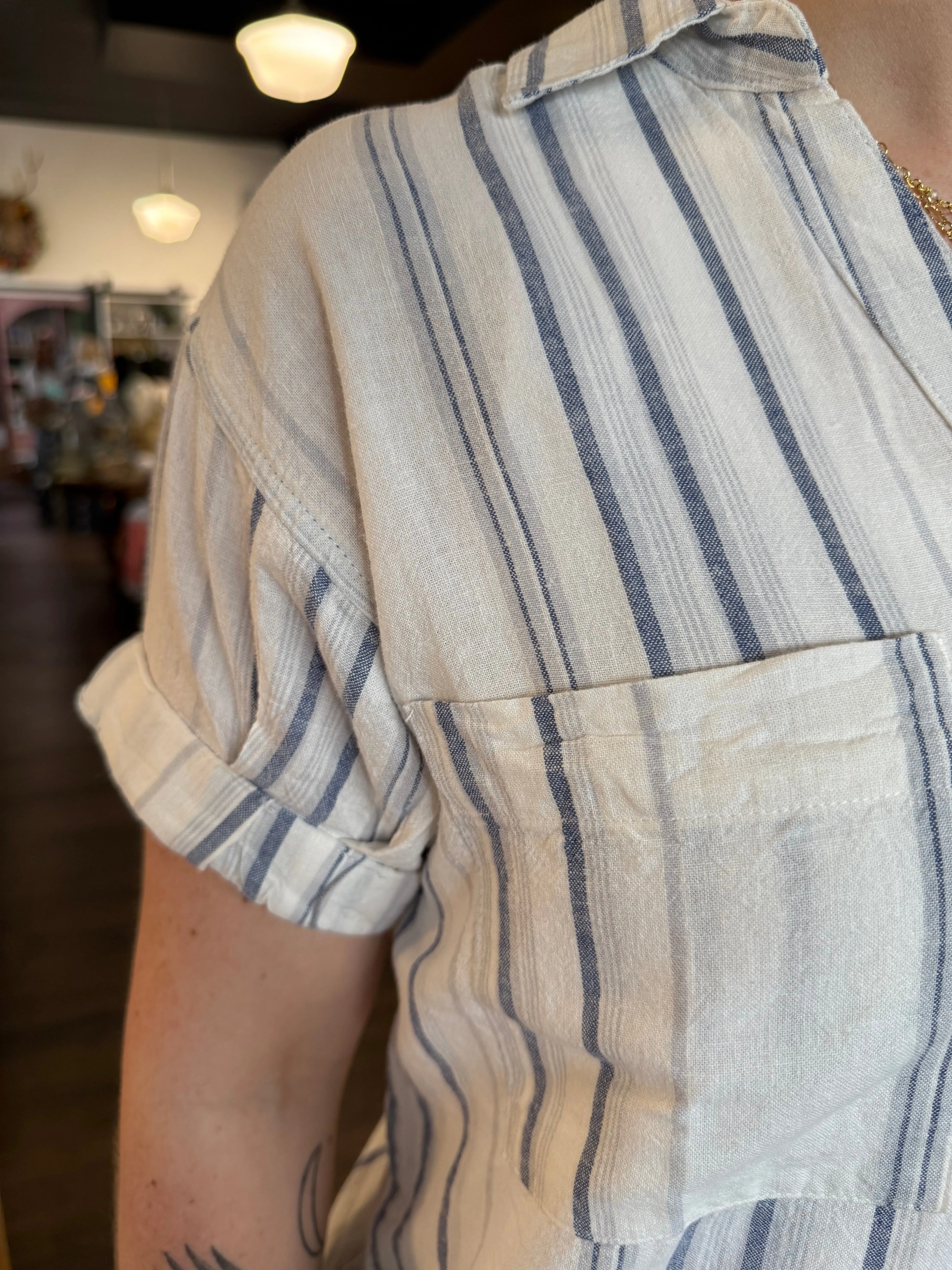 Sydney Button Up- Coastal Grey