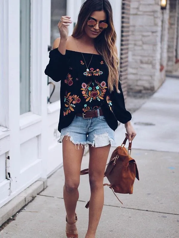 TastyHottie - Trendy Shirt Embroidered Blouses