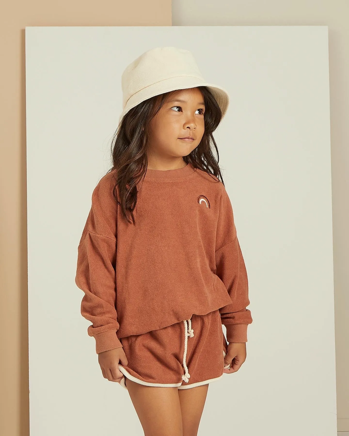terry crewneck | rainbow