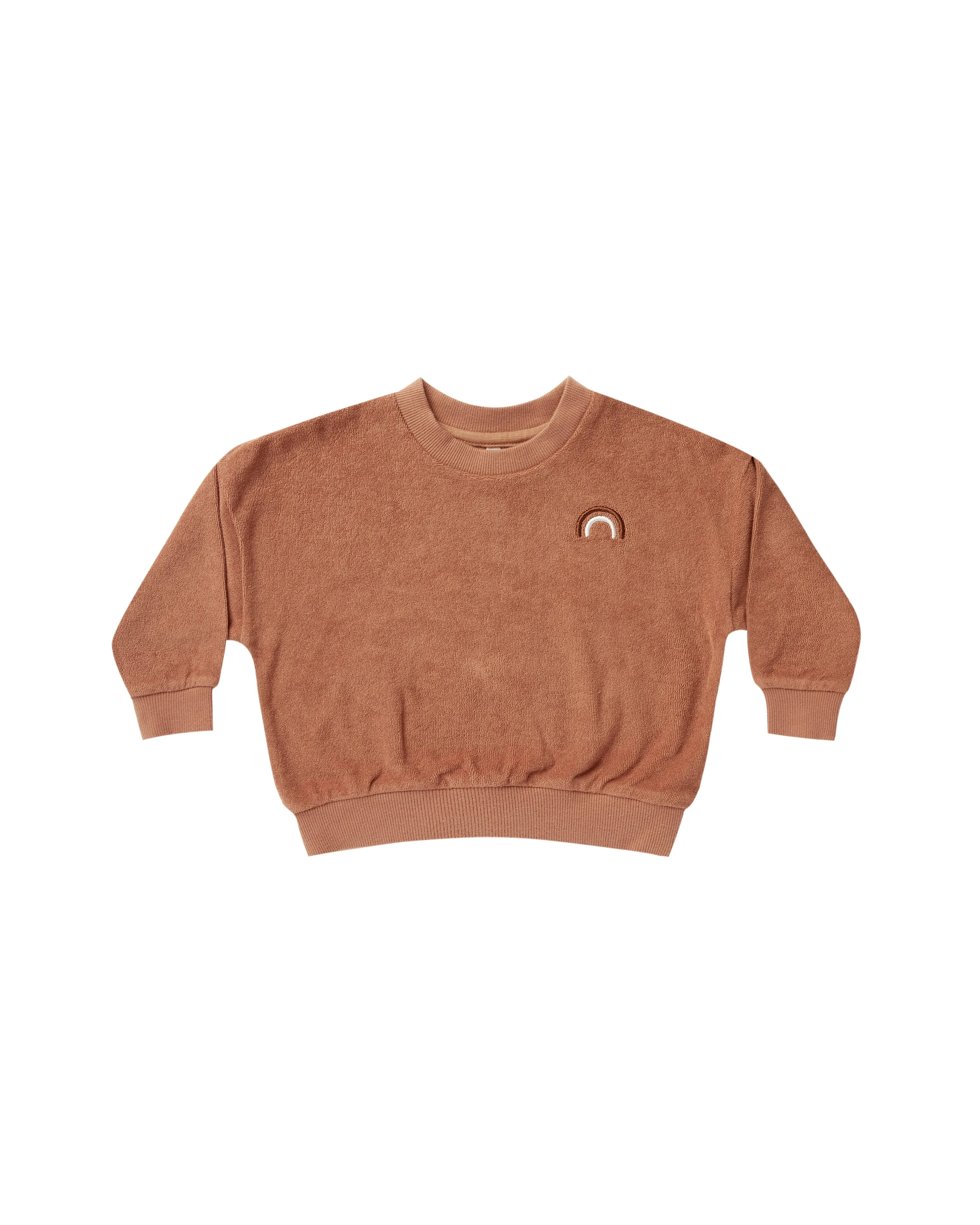 terry crewneck | rainbow