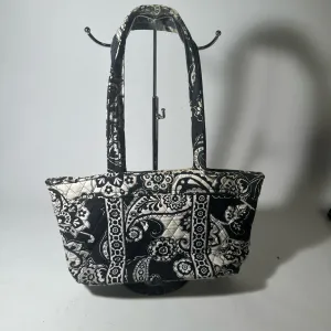 Vera Bradley Black and White Paisley Tote with Double Handles