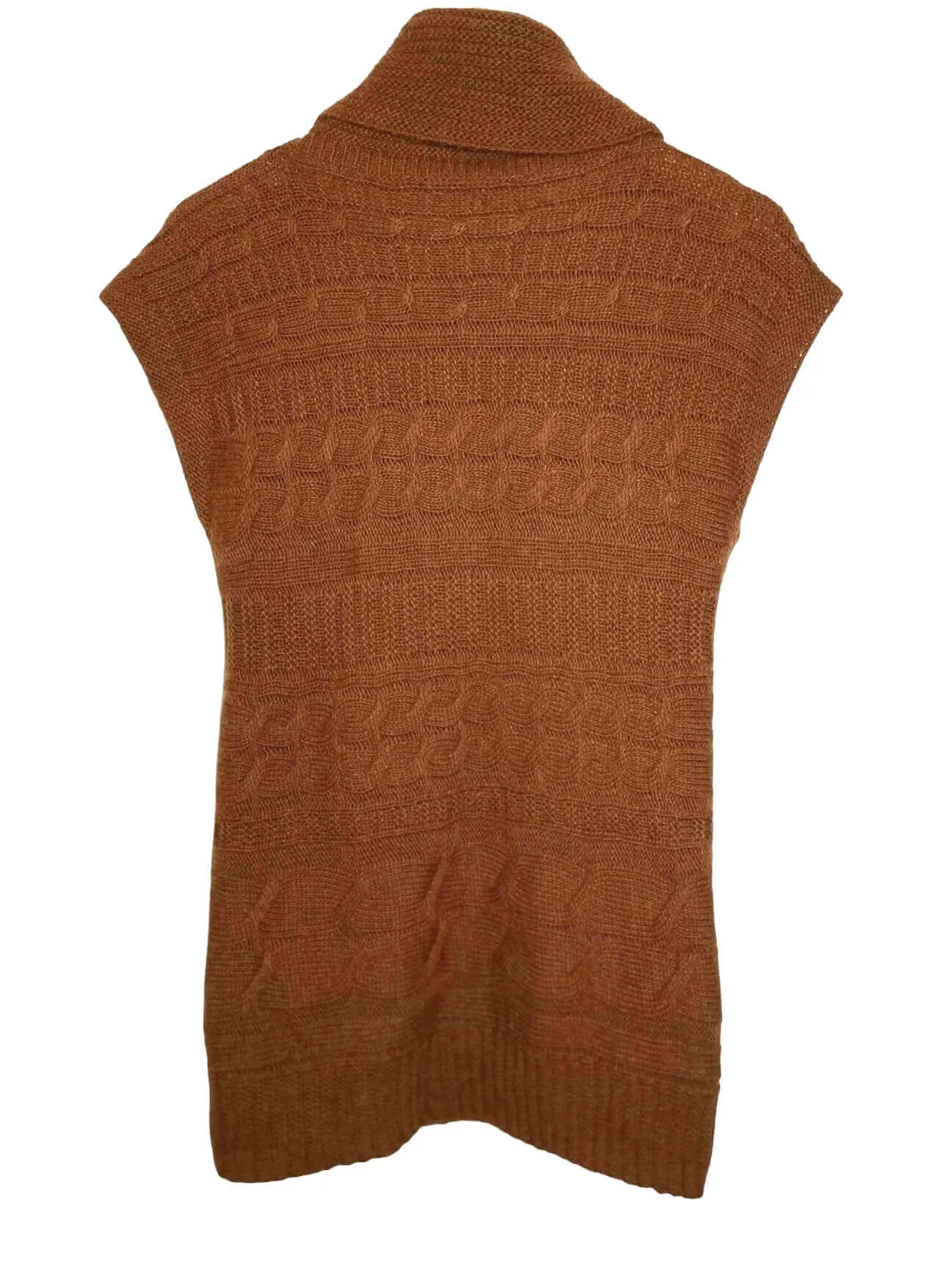 Warm Spring Brown Cable Knit Sweater Tunic