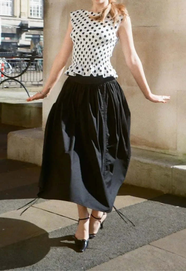 Women Side Drawstring Ruched Maxi Skirts A-Line Ruffle Pleated Bow Tie Long Skirt Low Rise Smocked Flowy Midi Skirt