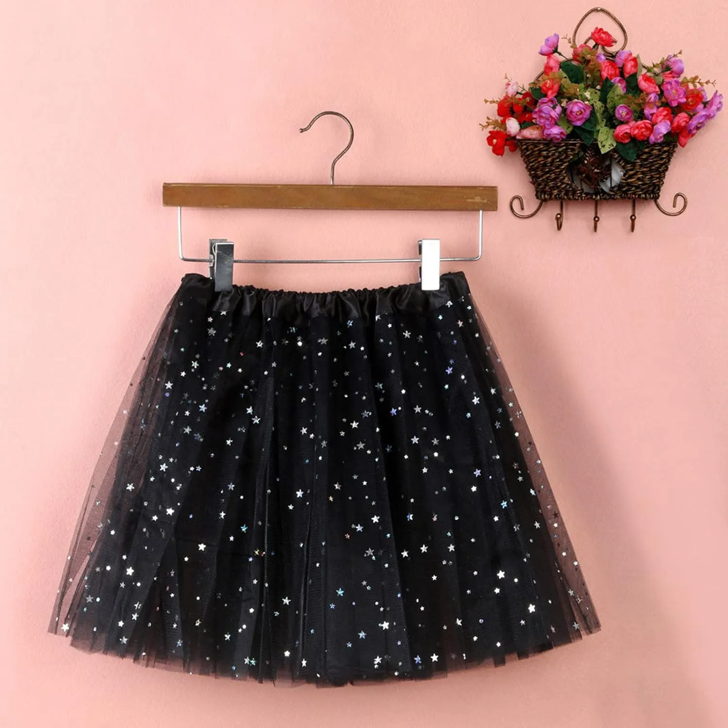 Women's Lightweight Skirts High Waisted Solid Color Mesh Skirt Pleated Tutu Mini Skirts 2025 Outfits Clothes