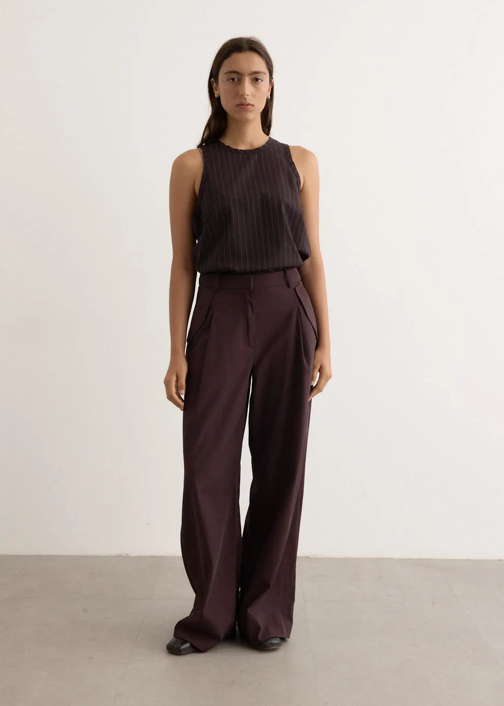 Wool Pinstripe Tank