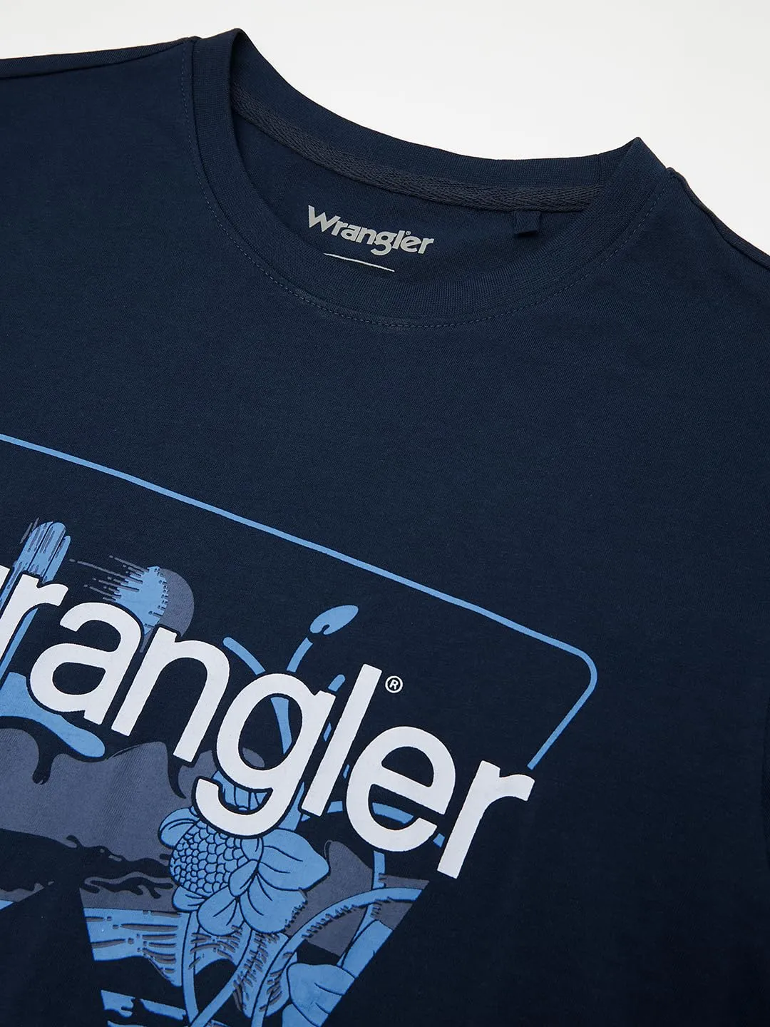 Wrangler Men's Solid Regular Fit Shirt (WMTS006311_Blue